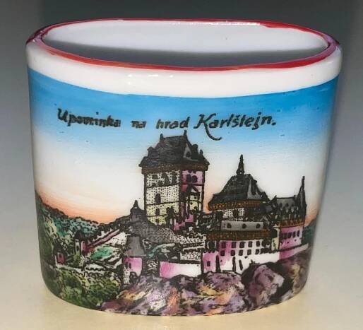 KARLŠTEJN - Suvenýr- Retro- Starý turistický.  - Sběratelství