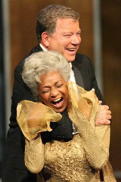 William Shatner and Nichelle Nichols during Comedy Central's Roast of William Shatner - Show at CBS Studio Center in Studio City, California, United States.