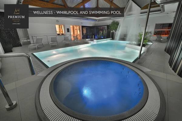 Bazén v ubytování PREMIUM Wellness & Wine Hotel Znojmo nebo v jeho okolí