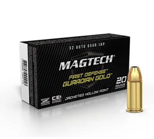 Náboj Magtech 32Auto JHP (GG32A) Guardian Gold 4,5g 65gr (7,65mm Browning) (A-I)