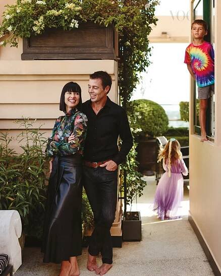 Andrea Savage family portrait - Vogue