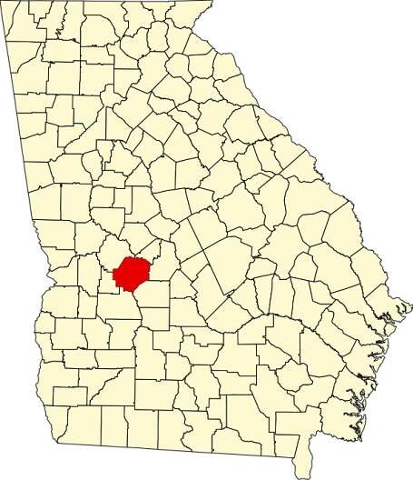 Map of Georgia highlighting Macon County