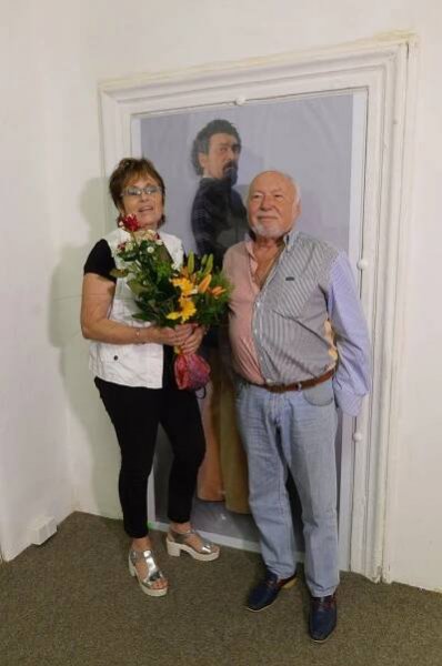 Olga Matušková a Jiří Planner v muzeu Waldemara Matušky
