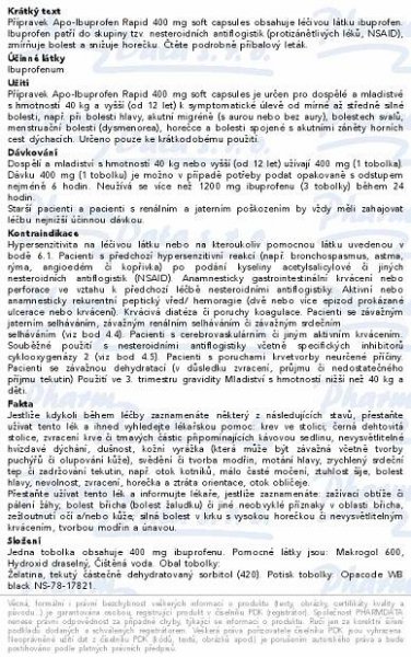 Apo-Ibuprofen Rapid 400mg cps.mol.20 I | Lékárny IPC