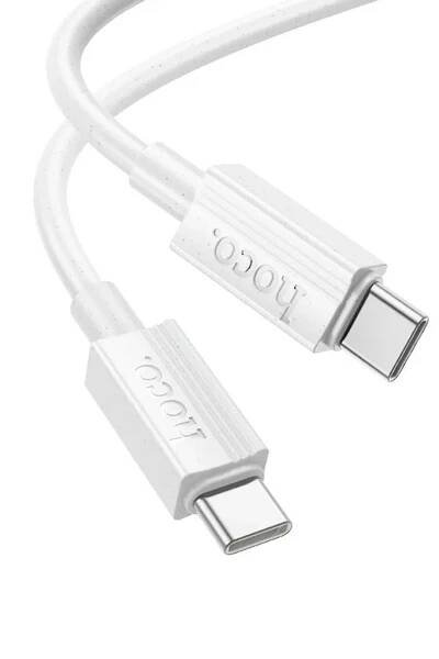 Hoco X107 kabel USB-C - USB-C, 3A 60W, 1 m, bílý | Tvrzenaskla.eu