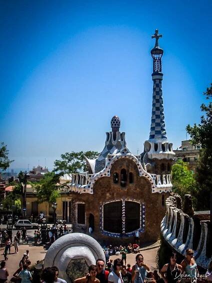 A typical Gaudi building in Parc Guell