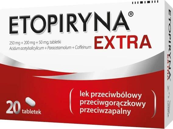 Etopiryna Extra (250 mg+200 mg+50 mg) x 20 tablet