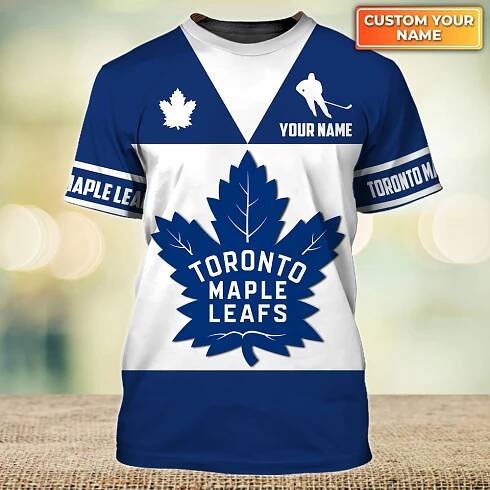 Toronto Maple Leafs Personalized Name 3D Tshirt 2348 - Hearthtops Store