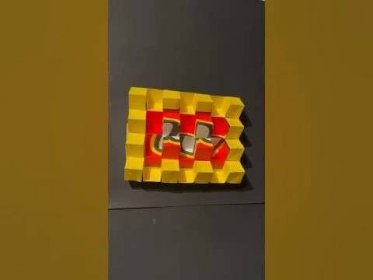 I made this origami sculpture from a LEGO paper bag.