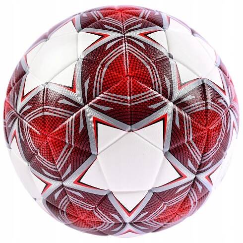 BÍLO ČERVENÝ DĚTSKÝ FOTBAL K NOZE TRÉNINKOVÁ ŠKOLNÍ HVĚZDA