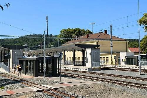 Železniční stanice Zastávka u Brna po rekonstrukci (2025)