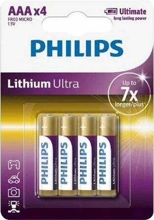 Philips baterie AAA Ultra lithium - 4ks