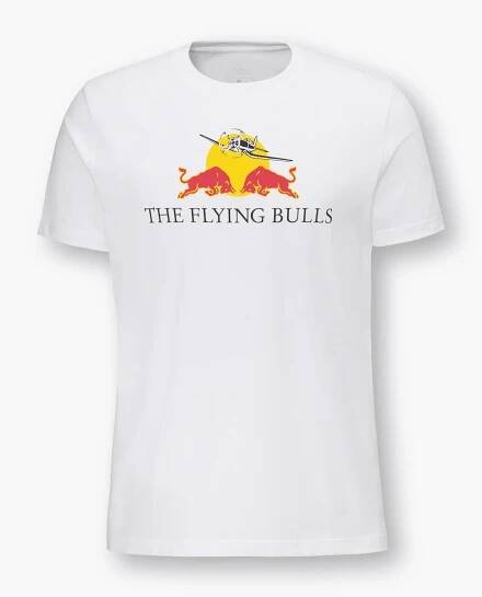 Red Bull triko The Flying Bulls bílé s logem