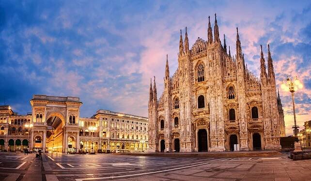 Milan Cathedral on sunrise, Italy, Xantana