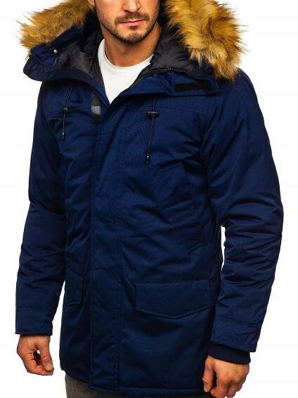 ZIMNÍ BUNDA PARKA TMAVĚ MODRÁ HZ8109 DENLEY_2XL Značka Denley