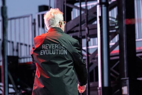 Mark Mothersbaugh of Devo performs onstage during Ohana Festival at Doheny State Beach on September 27, 2024 in Dana Point, California. (Credit: Jim Bennett/WireImage)