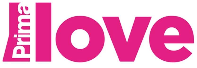 Prima LOVE logo bilé plátno