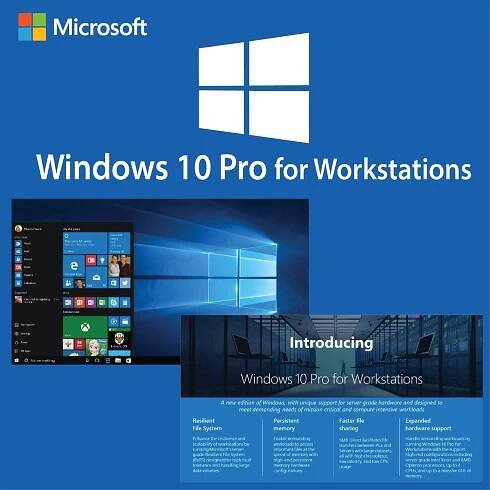 Microsoft Windows 10 Pro for Workstations - Lifetime License key