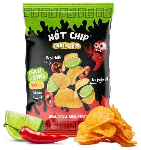 Hot Chip chipsy s příchutí limetky a chilli papričky 80 g od 39 Kč - Heureka.cz