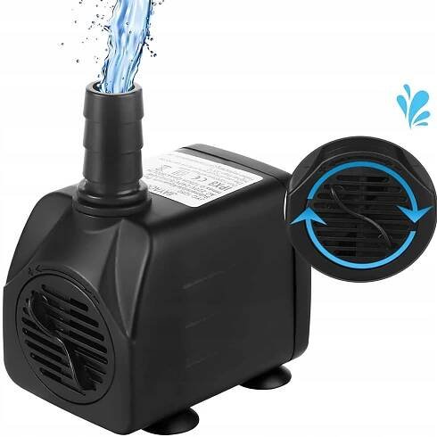 MINI POMPA 12LED 10W 600 L/H PRO JEZÍRKA A FONTÁNY SE 2 TRYSKAMI - Allegro
