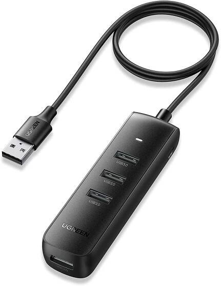 Ugreen rozbočovač USB HUB typu A – 4x USB 3.2 Gen 1 černý (CM416 80657)