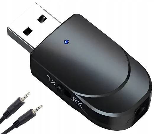 MINI BLUETOOTH VYSIELAČ 5.0 ADAPTÉR PRIJÍMAČ VYSIELAČ 2V1 KOMPAKTNÝ KÁBEL