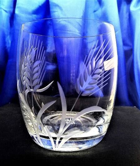 LsG-Crystal Skleničky broušené na červené víno/pivo/vodu dekor Ječmen dárkové balení satén V- 2016 300ml 6 Ks.