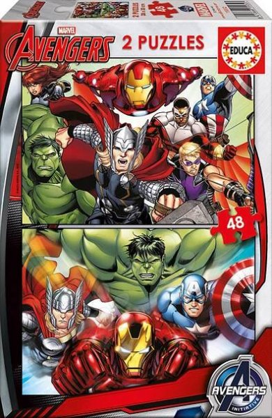 Dětské puzzle do 100 dílků - Puzzle Avengers Educa 2 x 48 dílků