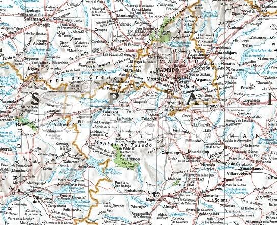 Nástěnná mapa Španělska a Portugalska | nastennemapy.cz