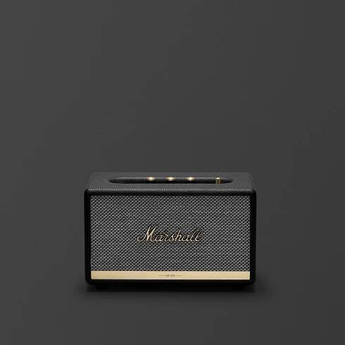 Front view image of the Marshall Acton II Black Speaker.
