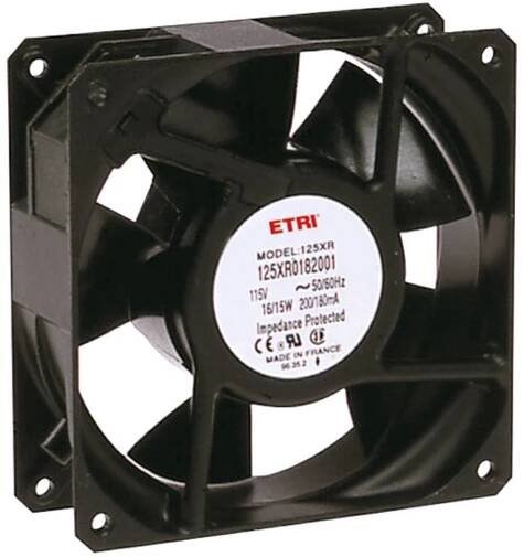 Ecofit 125XR0182000 axiální ventilátor, 115 V/AC, 2640 l/min, (d x š x v) 119 x 119 x 38.9 mm, 125XR0182000