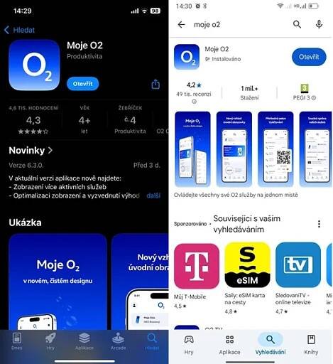 Aplikace Moje O2