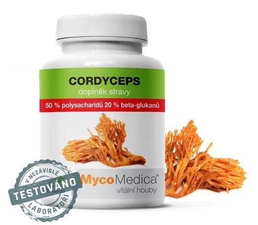 MycoMedica Cordyceps 50% polysacharidů 90 cps.