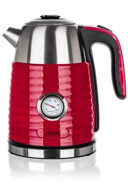 konvice rychlovarná JUMPER 1,7l nerez/ČRV 1850-2200W