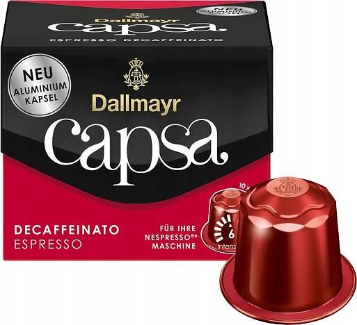 Kapsle pro Nespresso Dallmayr Espresso Decaffeinato 39 ks 10/25 dek
