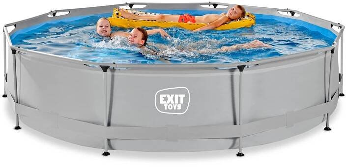 Kruhové bazény - Bazén s filtrací Soft Grey pool Exit Toys - 2