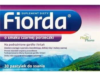 Doplněk stravy Phytopharm Fjorda černý rybíz 30 pastilek na cucání