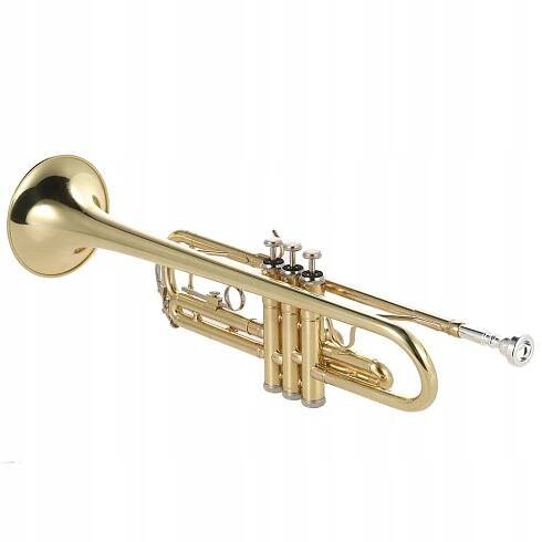 Trumpet BB ploché mosazné zlato malované, nádherné, odolné Q9