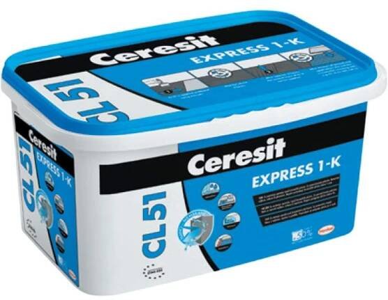 Ceresit Hydroizolace pod obklady a dlažbu CL 51 EXPRESS 1-K do interiéru, 5 kg 5 kg