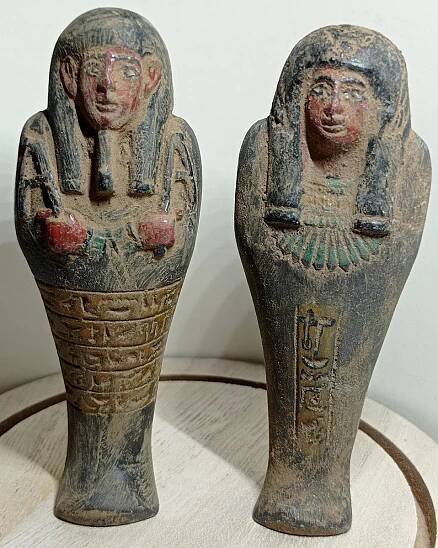 RARE SOŠKY - EGYPTIAN USHABTI - SBĚRATELSKY CENNÉ - 9xFOTO - Starožitnosti a umění