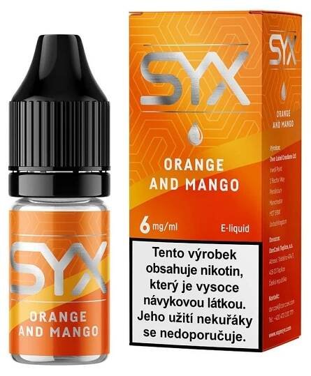 E-liquid SYX Orange and Mango 10ml 6mg