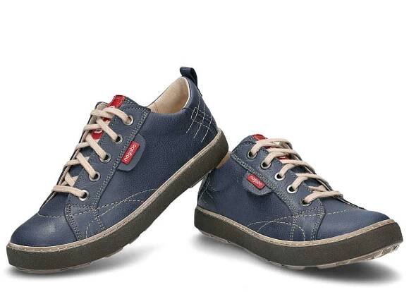 Polobotky NAGABA 243 tmavě modrá rustic kožené - Polobotky - Nagaba.cz