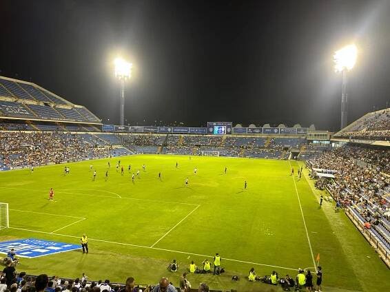 Panorámica del Rico Pérez durante los minutos finales del Hércules - Elche CF