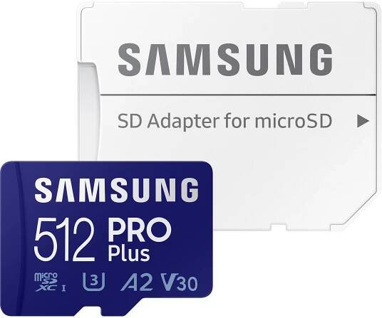 Paměťová karta Samsung Micro SDXC PRO Plus 128GB UHS-I U3 (180R/130W) + SD adaptér (MB-MD128SA/EU)
