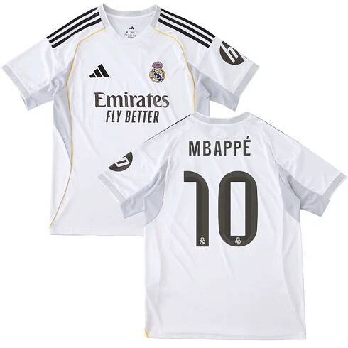 Real Madrid fotbalový dres 2025/26 - Mbappé 10 domácí pánský trikot