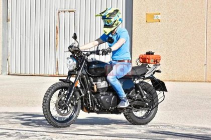 A right Royal scrambler: Prototype off-road version of Enfield Interceptor spotted
