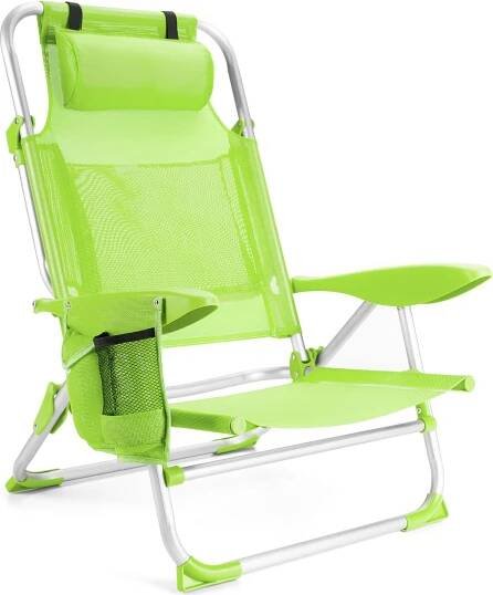 Outtec® Kempingová židle - do 120 kg - Rybářská židle, Skládací židle, Skládací židle, Zahradní židle, Lehká kempingová židle, Plážová židle na zahradu, balkon, pláž