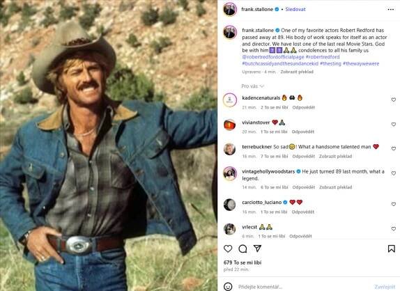 Smutek hvězd po smrti Redforda (†89): Pocta legendě i zlomené srdce