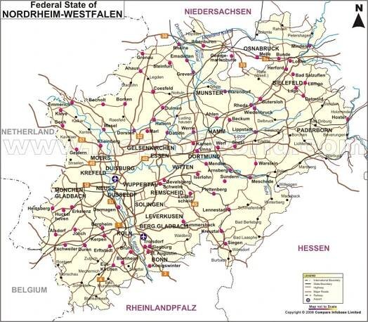 Nordrhein-Westfalen Map