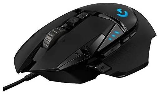 Logitech G502 HERO High Performance Wired Gaming Mouse, HERO 25K Sensor, 25,600 DPI, RGB, Adjustable Weights, 11 Programmable Buttons, On-Board Memory, PC / Mac | Logitech, Gaming mouse, Gaming mice